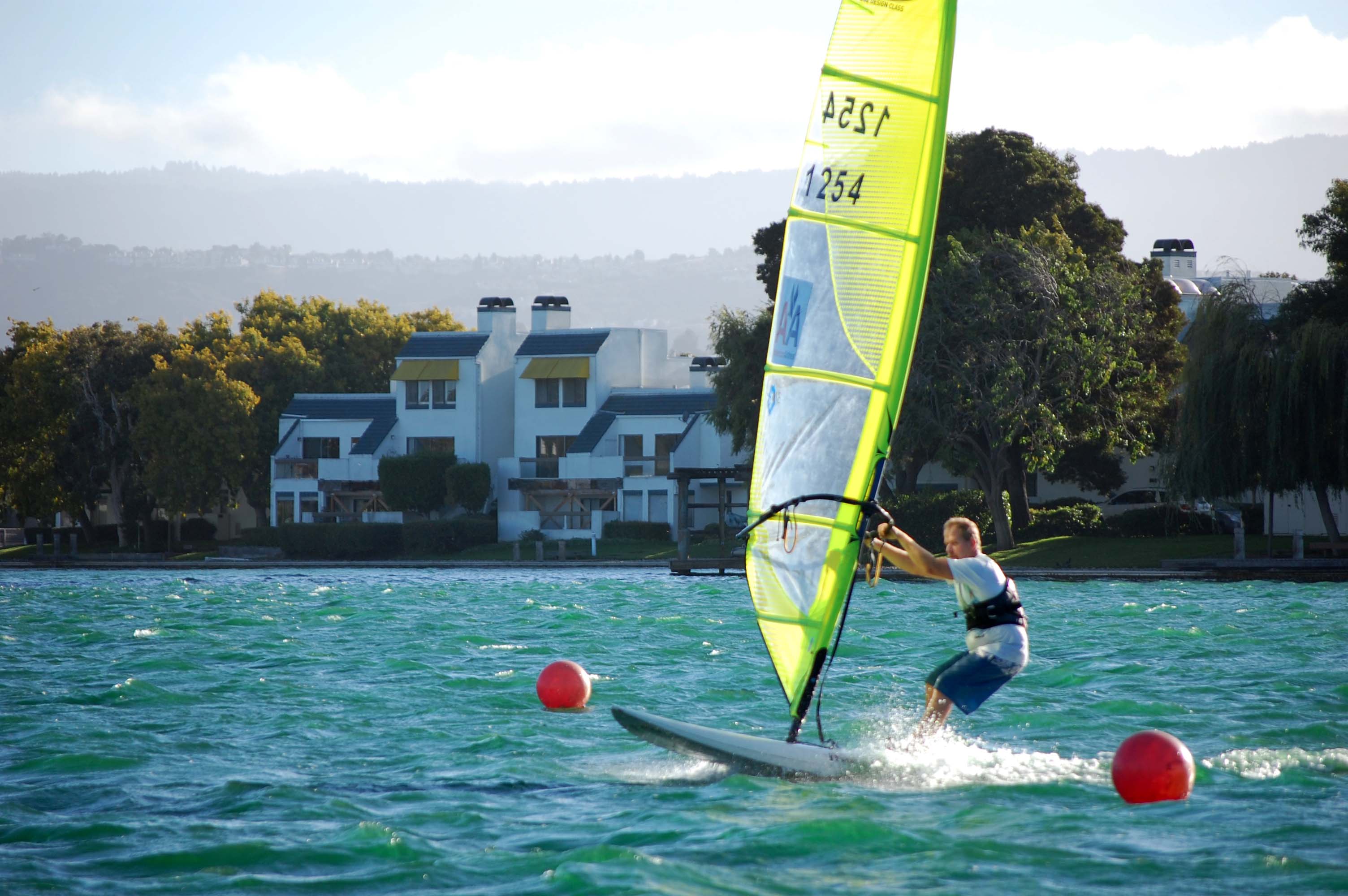 Mark Zimmer finishes sailing a Superlight II and a Kona 7.4 sail.  October 20, 2012